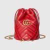 GG MARMONT MINI BUCKET BAG RED
