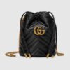 GG MARMONT MINI BUCKET BAG BLACK
