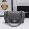 MEDIUM DOUBLE FLAP BAG GREY-SILVER