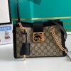 PADLOCK SMALL GG SHOULDER BAG BLACK